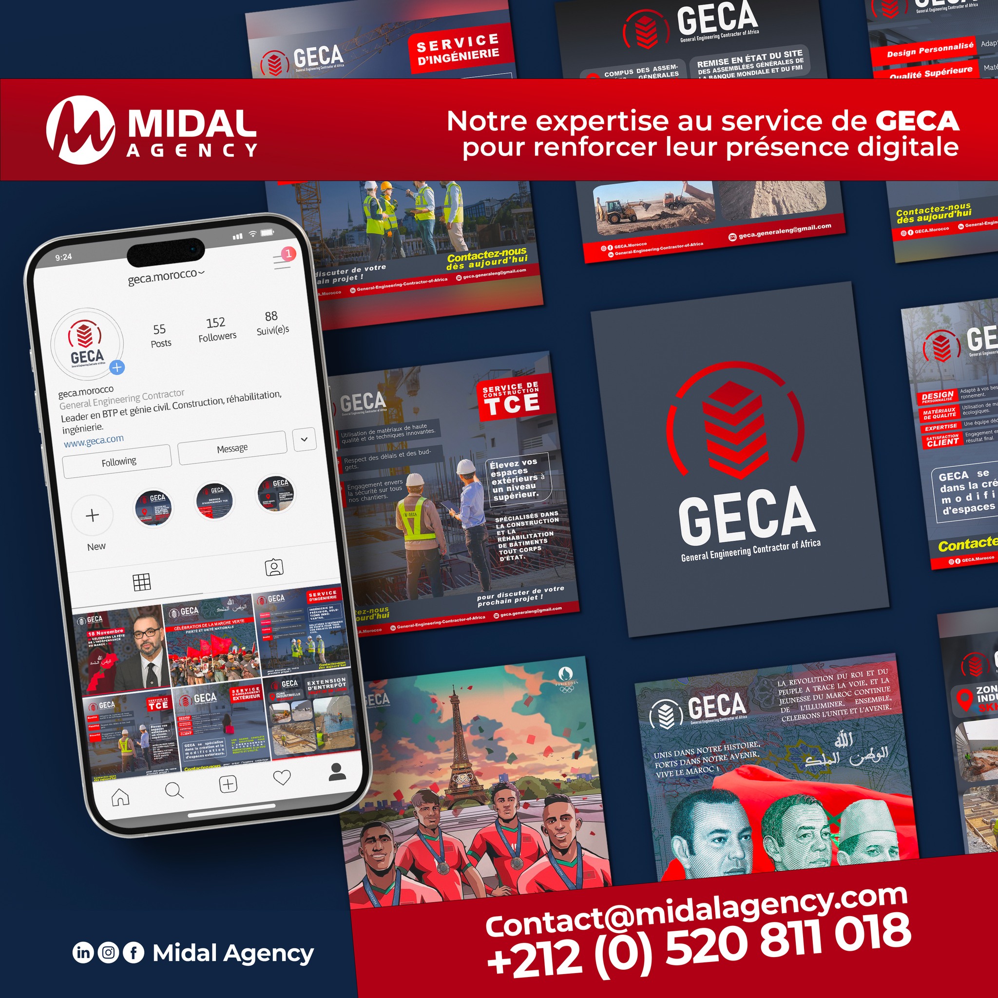 Présence digitale GECA — MIDAL Agency