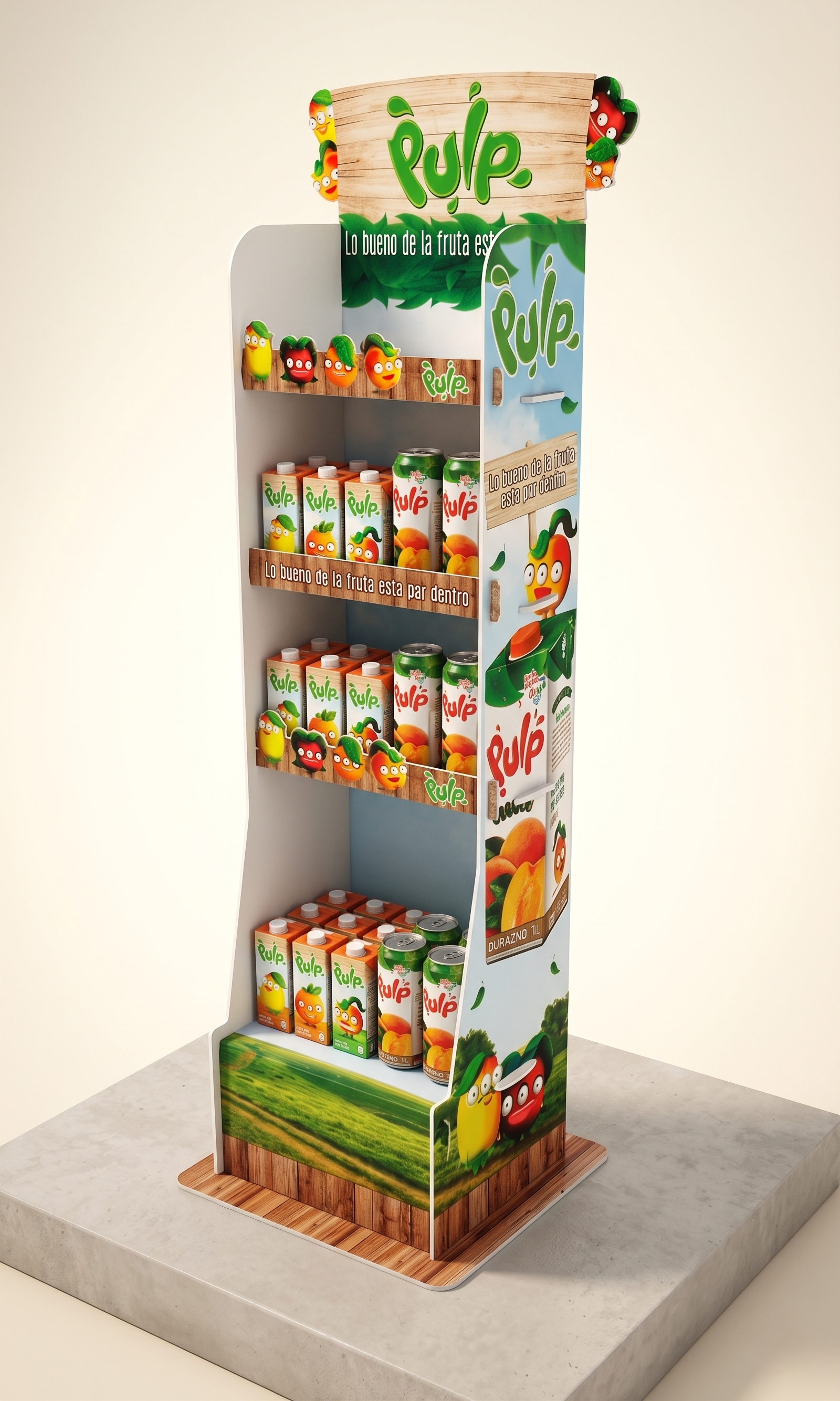 Pulp — Présentoir PLV sur mesure